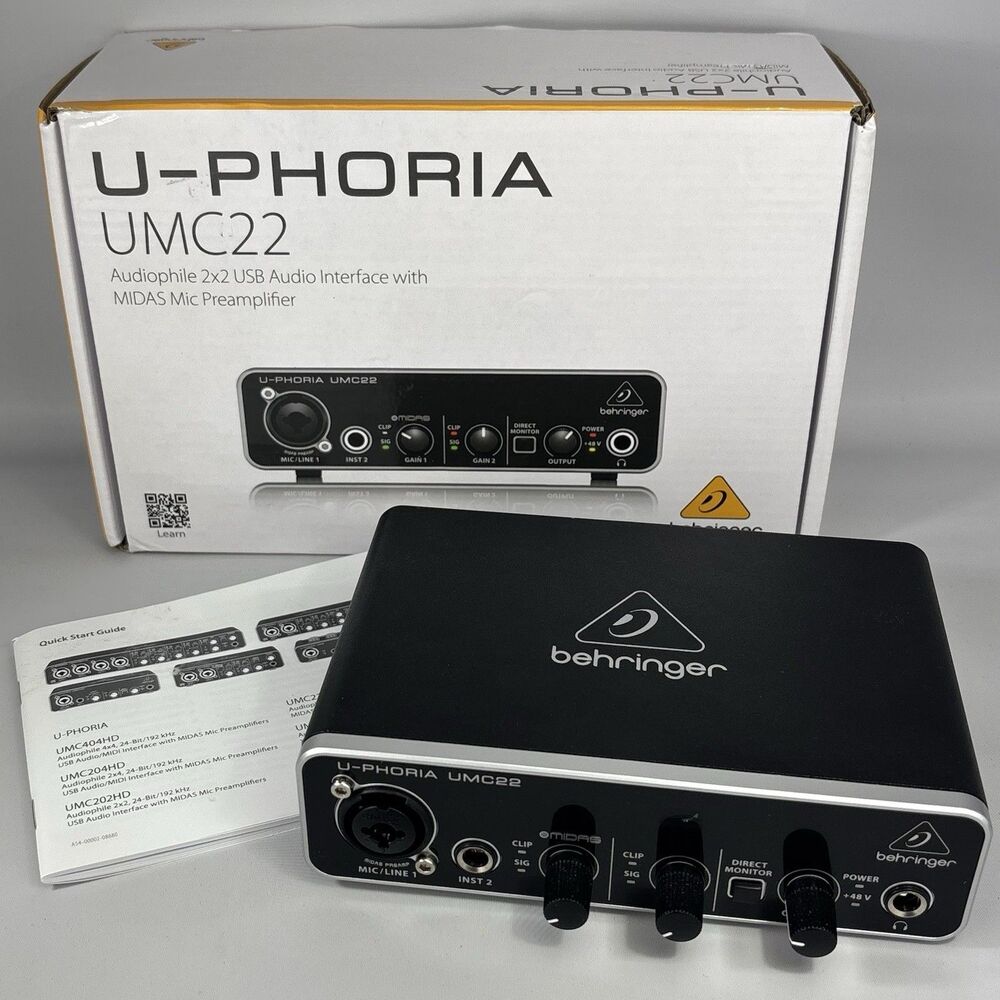 Behringer U-PHORIA UMC22 Audio Interface - Untested